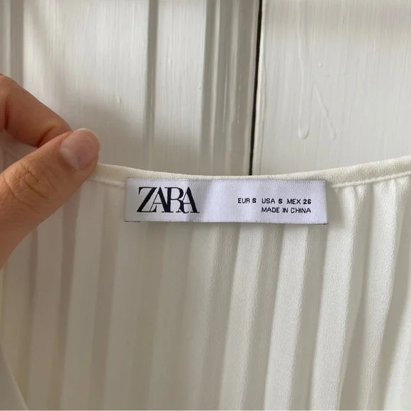 Zara white pleated tank dress - Picture 4 of 5